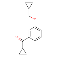Chemical structure of cyclopropyl[3-(cyclopropylmethoxy)phenyl]methanone - CSSB20684911415