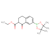 Chemical structure of ethyl 1-oxo-7-(4,4,5,5-tetramethyl-1,3,2-dioxaborolan-2-yl)-1,2,3,4-tetrahydronaphthalene-2-carboxylate - CSSB00138414925