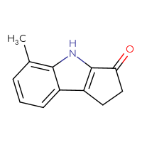 Chemical structure of 5-methyl-1H,2H,3H,4H-cyclopenta[b]indol-3-one - CSSB00000044784