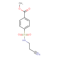 Chemical structure of methyl 4-[(2-cyanoethyl)sulfamoyl]benzoate - CSSB00103883012