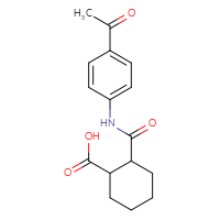 Chemical structure of 2-[(4-acetylphenyl)carbamoyl]cyclohexane-1-carboxylic acid - CSSB00020583933
