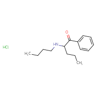 Chemical structure of 2-(butylamino)-1-phenylpentan-1-one hydrochloride - CSSB14948271740