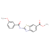 Chemical structure of methyl 2-(3-methoxybenzamido)-1,3-benzothiazole-6-carboxylate - CSSB00121595465