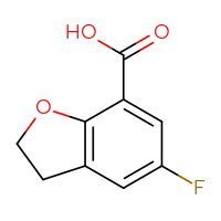 Chemical structure of 5-fluoro-2,3-dihydro-1-benzofuran-7-carboxylic acid - CSSB00011097188