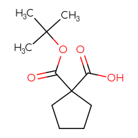 Chemical structure of 1-[(tert-butoxy)carbonyl]cyclopentane-1-carboxylic acid - CSSB00010445343