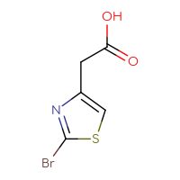 Chemical structure of 2-(2-bromo-1,3-thiazol-4-yl)acetic acid - CSSB00010152664