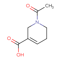 Chemical structure of 1-acetyl-1,2,5,6-tetrahydropyridine-3-carboxylic acid - CSSB00009915585