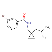 Chemical structure of 3-bromo-N-{[1-(2-methylpropyl)cyclopropyl]methyl}benzamide - CSSB00028819472