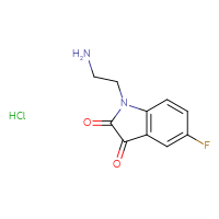 Chemical structure of 1-(2-aminoethyl)-5-fluoro-2,3-dihydro-1H-indole-2,3-dione hydrochloride - CSSB02125399493