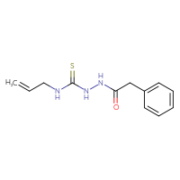 Chemical structure of 2-phenyl-N-{[(prop-2-en-1-yl)carbamothioyl]amino}acetamide - CSSB00020600341