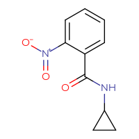 Chemical structure of N-cyclopropyl-2-nitrobenzamide - CSSB00000173675