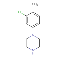 Chemical structure of 1-(3-chloro-4-methylphenyl)piperazine - CSSB00011360445