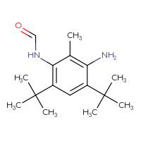 Chemical structure of N-(3-amino-4,6-di-tert-butyl-2-methylphenyl)formamide - CSSB00020670307