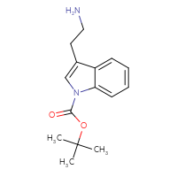 Chemical structure of tert-butyl 3-(2-aminoethyl)-1H-indole-1-carboxylate - CSSB00009828289