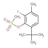 Chemical structure of 6-tert-butyl-2-fluoro-3-methylphenyl methanesulfonate - CSSB15039486898