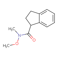 Chemical structure of N-methoxy-N-methyl-2,3-dihydro-1H-indene-1-carboxamide - CSSB00160488139