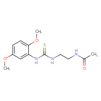 Chemical structure of N-(2-{[(2,5-dimethoxyphenyl)carbamothioyl]amino}ethyl)acetamide - CSSB00104337807