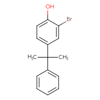 Chemical structure of 2-bromo-4-(2-phenylpropan-2-yl)phenol - CSSB19250276108