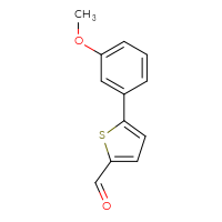 Chemical structure of 5-(3-methoxyphenyl)thiophene-2-carbaldehyde - CSSB00010166823
