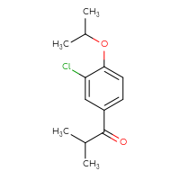 Chemical structure of 1-[3-chloro-4-(propan-2-yloxy)phenyl]-2-methylpropan-1-one - CSSB00010306901