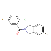Chemical structure of 2-(2-chloro-5-fluorobenzoyl)-5-fluoro-2,3-dihydro-1H-isoindole - CSSB03837317160
