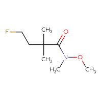 Chemical structure of 4-fluoro-N-methoxy-N,2,2-trimethylbutanamide - CSSB02126332829