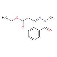 Chemical structure of ethyl 2-(3-methyl-4-oxo-3,4-dihydrophthalazin-1-yl)acetate - CSSB00015193728