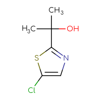 Chemical structure of 2-(5-chloro-1,3-thiazol-2-yl)propan-2-ol - CSSB00135322348