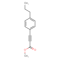 Chemical structure of methyl 3-(4-propylphenyl)prop-2-ynoate - CSSB00013425069