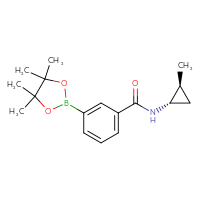 Chemical structure of N-[(1S,2S)-2-methylcyclopropyl]-3-(4,4,5,5-tetramethyl-1,3,2-dioxaborolan-2-yl)benzamide - CSSB02148211216