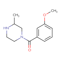 Chemical structure of 1-(3-methoxybenzoyl)-3-methylpiperazine - CSSB00008289588