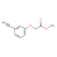 Chemical structure of methyl 2-(3-ethynylphenoxy)acetate - CSSB04884052198
