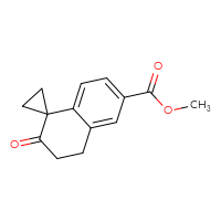 Chemical structure of methyl 2'-oxo-3',4'-dihydro-2'H-spiro[cyclopropane-1,1'-naphthalene]-6'-carboxylate - CSSB03567401903