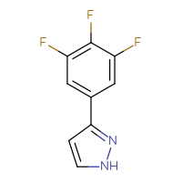 Chemical structure of 3-(3,4,5-trifluorophenyl)-1H-pyrazole - CSSB00102676657