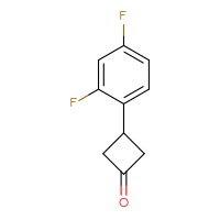 Chemical structure of 3-(2,4-difluorophenyl)cyclobutan-1-one - CSSB00012180672