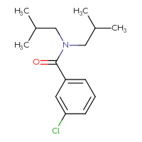 Chemical structure of 3-chloro-N,N-bis(2-methylpropyl)benzamide - CSSB00046265385