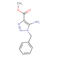 Chemical structure of methyl 5-amino-1-benzyl-1H-1,2,3-triazole-4-carboxylate - CSSB00000009734
