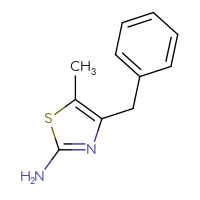 Chemical structure of 4-benzyl-5-methyl-1,3-thiazol-2-amine - CSSB00000048663