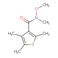 Chemical structure of N-methoxy-N,2,4,5-tetramethylthiophene-3-carboxamide - CSSB06437559520