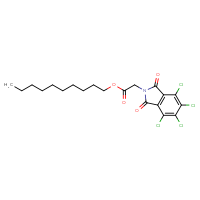 Chemical structure of decyl 2-(4,5,6,7-tetrachloro-1,3-dioxo-2,3-dihydro-1H-isoindol-2-yl)acetate - CSSB00121686319