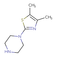 Chemical structure of 1-(4,5-dimethyl-1,3-thiazol-2-yl)piperazine - CSSB00000693046