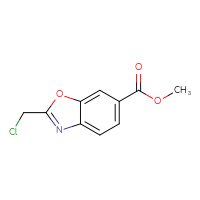 Chemical structure of methyl 2-(chloromethyl)-1,3-benzoxazole-6-carboxylate - CSSB00000068974