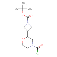 Chemical structure of tert-butyl 3-[4-(carbonochloridoyl)morpholin-2-yl]azetidine-1-carboxylate - CSSB06628179477