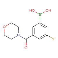 Chemical structure of [3-fluoro-5-(morpholine-4-carbonyl)phenyl]boronic acid - CSSB00015191494