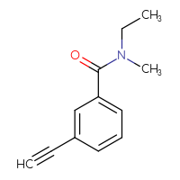 Chemical structure of N-ethyl-3-ethynyl-N-methylbenzamide - CSSB01072412329