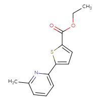Chemical structure of ethyl 5-(6-methylpyridin-2-yl)thiophene-2-carboxylate - CSSB00020567740