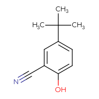 Chemical structure of 5-tert-butyl-2-hydroxybenzonitrile - CSSB00009853425