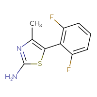 Chemical structure of 5-(2,6-difluorophenyl)-4-methyl-1,3-thiazol-2-amine - CSSB00010957546