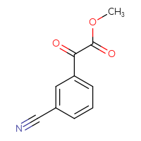 Chemical structure of methyl 2-(3-cyanophenyl)-2-oxoacetate - CSSB00011085226