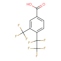 Chemical structure of 4-(1,1,2,2,2-pentafluoroethyl)-3-(trifluoromethyl)benzoic acid - CSSB00020620191